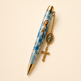 Caneta religiosa — Nossa Senhora — manto azul